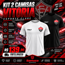 Kit 2 Camisas Masculinas TechFit Malha Fria Anti-Suor Proteção Solar Vitória REF02