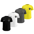 Kit 4 Camisas Masculinas TechFit Malha Fria Anti-Suor Proteção Solar Atlético Mg