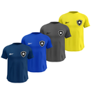 Kit 4 Camisas Masculinas TechFit Malha Fria Anti-Suor Proteção Solar Botafogo