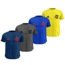 Kit 4 Camisas Masculinas TechFit Malha Fria Anti-Suor Proteção Solar Mengão CRF