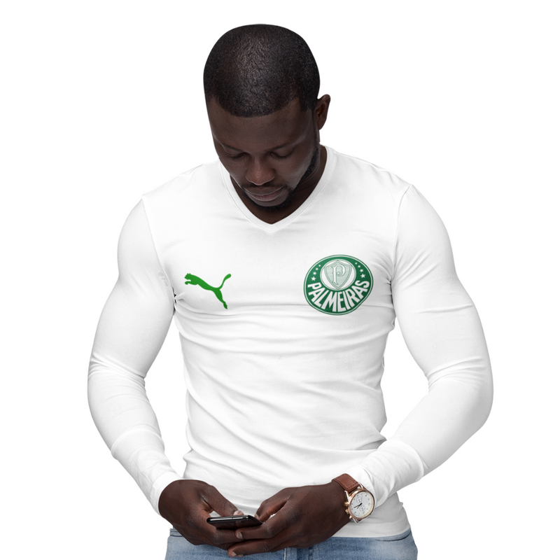 Camisa Térmica Masculina Tecido Ice Malha Fria com Proteção UV Fator 50+ Palmeiras