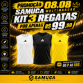 PROMOÇÃO 08.08 Kit 3 Camisas Regatas Masculinas Adidas Malha Fria + Frete Grátis