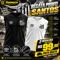 Kit 2 Regatas Masculinas Profit Malha Fria Anti-Suor Proteção Solar Santos