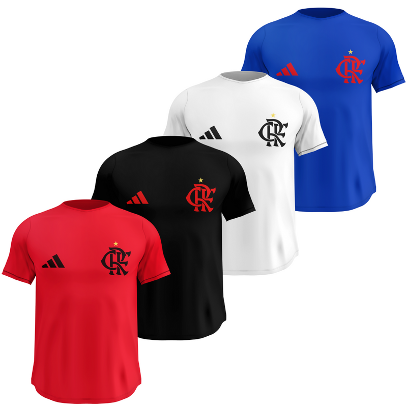Kit 4 Camisas Dry Fit Masculinas Malha Premium Respirável Anti-Suor Mengão CRF + Frete Grátis