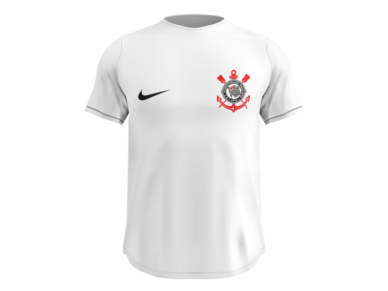 Camisa Masculina TechFit Malha Fria Anti-Suor Proteção Solar Corinthians