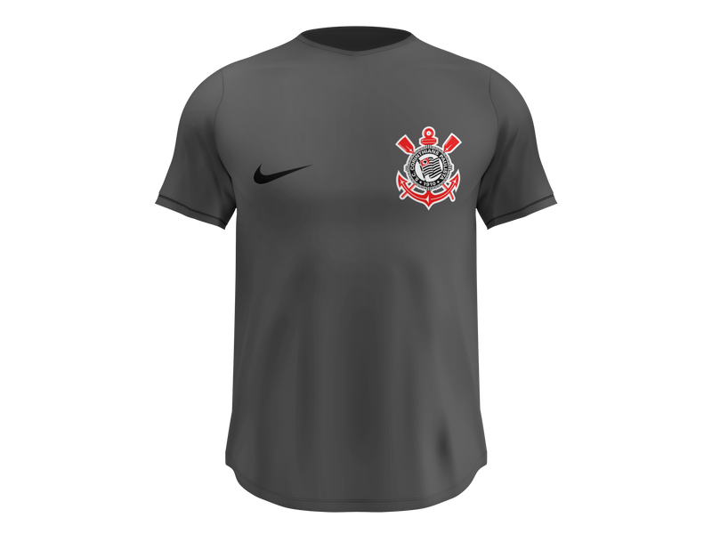 Camisa Masculina TechFit Malha Fria Anti-Suor Proteção Solar Corinthians