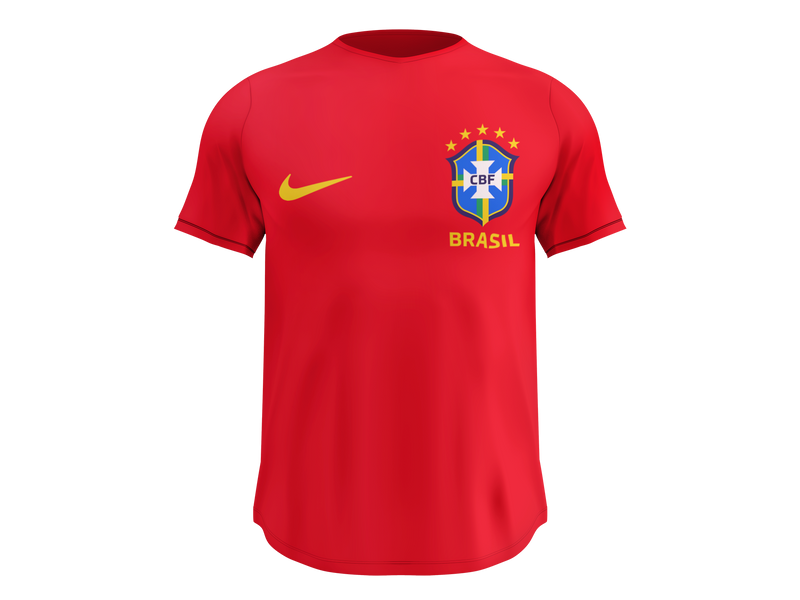 Camisa Masculina TechFit Malha Fria Anti-Suor Proteção Solar Seleção Brasileira