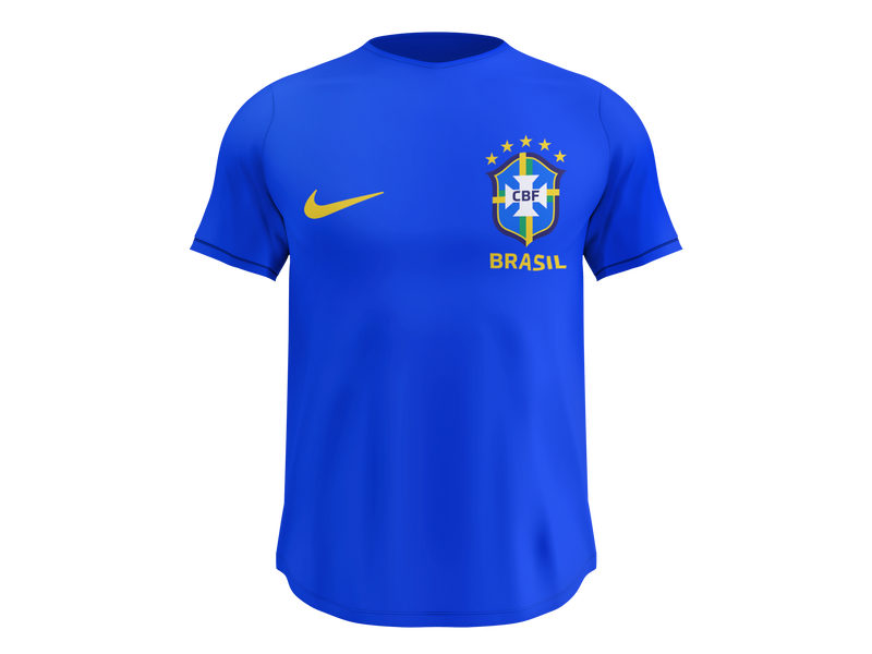 Camisa Masculina TechFit Malha Fria Anti-Suor Proteção Solar Seleção Brasileira