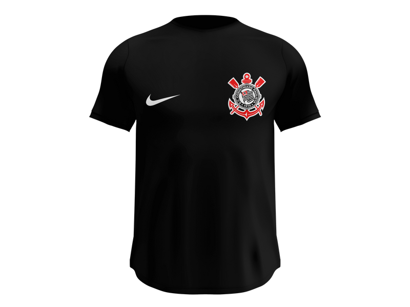 Camisa Masculina TechFit Malha Fria Anti-Suor Proteção Solar Corinthians