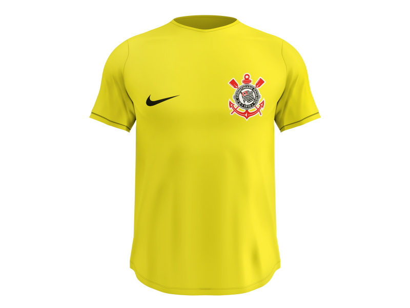 Camisa Masculina TechFit Malha Fria Anti-Suor Proteção Solar Corinthians