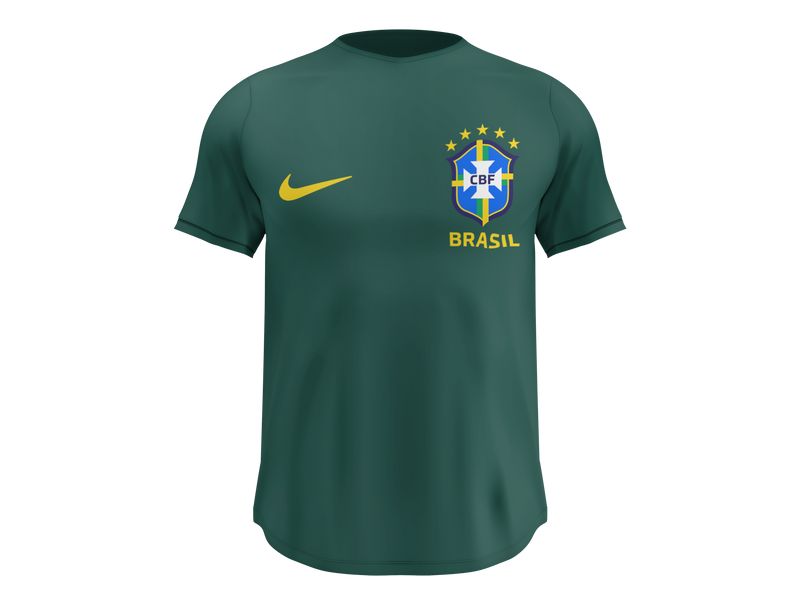 Camisa Masculina TechFit Malha Fria Anti-Suor Proteção Solar Seleção Brasileira